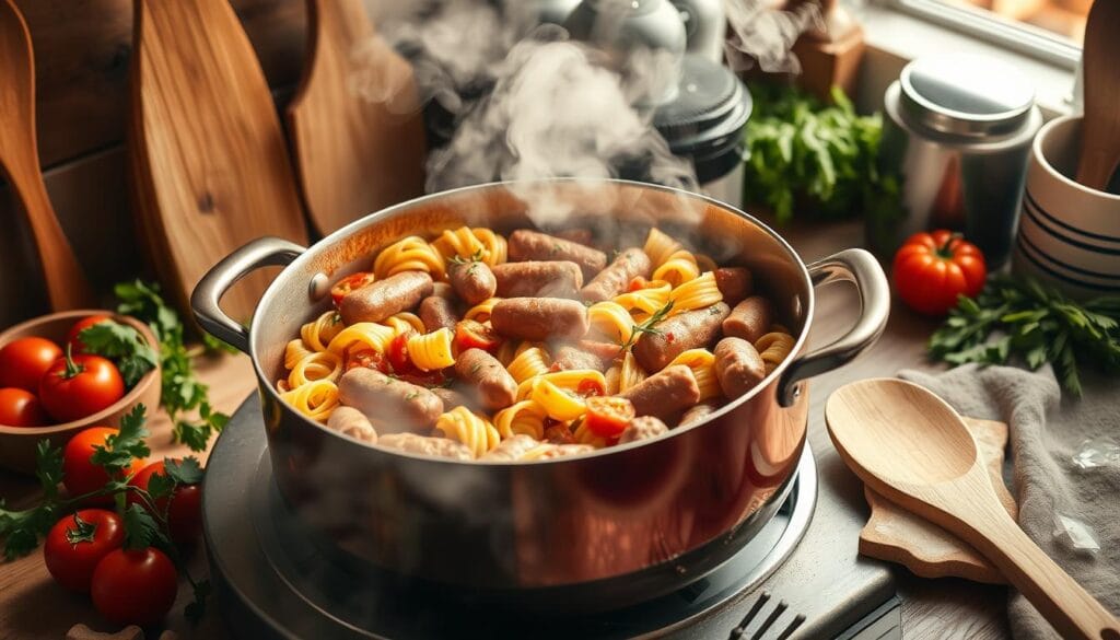 One-pot sausage and pasta recipes One-pot sausage and pasta recipes
